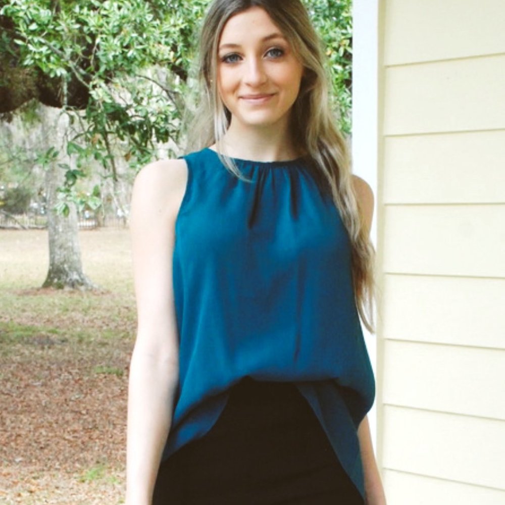Teal Sleeveless Top